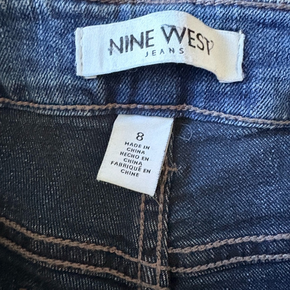 Nine West Gramercy Mini Boot Classic Blue Women's Jeans Sz 8 - Picture 4 of 9
